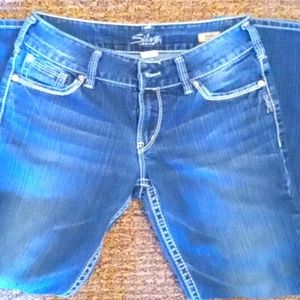 Women's silver jeans